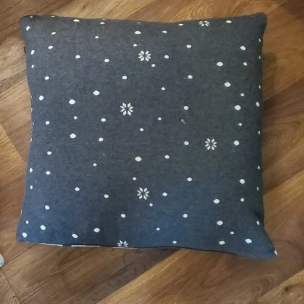 Polar Bear Holiday Snowflake Christmas Pillow
